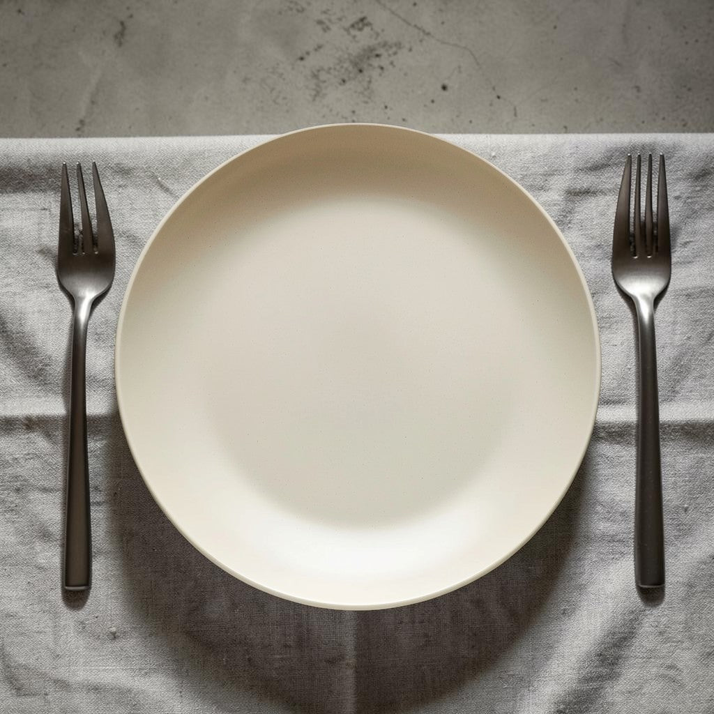 Tcozy Minimalist Matte Ceramic Dinner Plate - Solid Color Shallow Round Dish (8-inch & 10-inch)