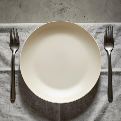 Tcozy Minimalist Matte Ceramic Dinner Plate - Solid Color Shallow Round Dish (8-inch & 10-inch)